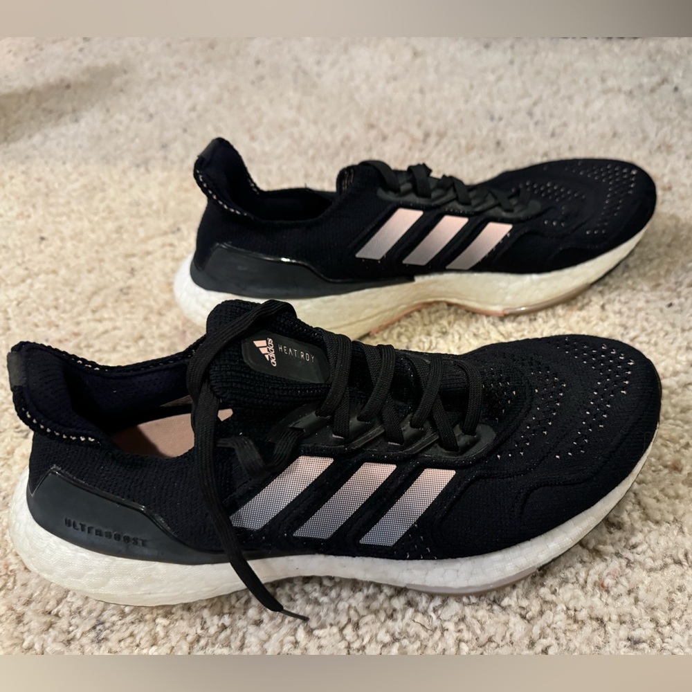 Adidas Ultraboost, black with pink gradient